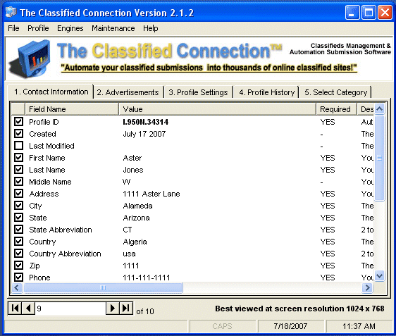 The Classified Connection Screenshot